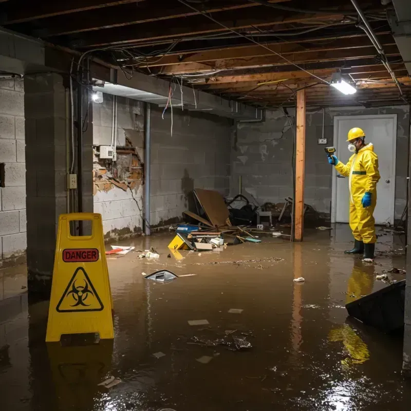 Flooded Basement Electrical Hazard in Shelbyville, KY Property